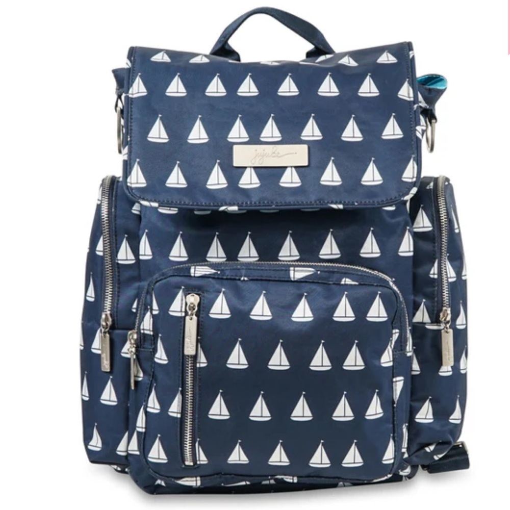 Navy Sailboat Kids Backpack - JuJuBe Annapolis Be Sporty